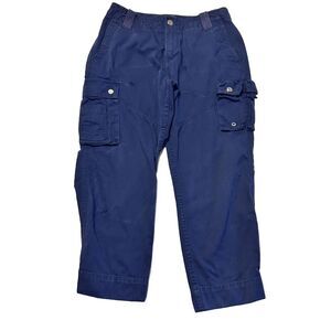 LAUREN RALPH LAUREN * Cargo Capri Pants * Size 8 Petite * Navy‎ Blue Y2K